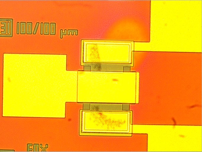 transistor wafer being analyzed